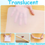 Silicone Mats For Crafts, Translucent, Non-Slip Heat Resistant, 9×12 In (4 Pcs) Reusable Silicone Kids Mat For Jewelry, Glitter Slime, Diy Sheet, Nail Art, Clear Countertop Protector Pad
