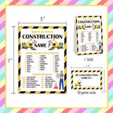 What'S Your Construction Name For Baby Shower Game, Birthday Party Decoration, Pack 1 Sign And 30 Name Stickers, Baby Shower Games, Gender Neutral Party Supplies(Mzg19)