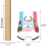 Big Dot of Happiness Buck or Doe - Picture Bingo Cards and Markers - Hunting Gender Reveal Party Shaped Bingo Game - Set of 18
