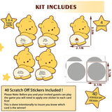 40Pcs Winnie Poopie Scratch Off Lottery Tickets, Baby Shower Scratch Off Game Cards, Who Can Find Poopie Baby Shower Party Games, Funny Party Icebreaker Game Ideas For Gender Reveal