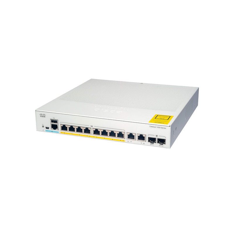 Catalyst 1000-8T-E-2G-L Network Switch, 8 Gigabit Ethernet Ports, 2X 1G Sfp/Rj