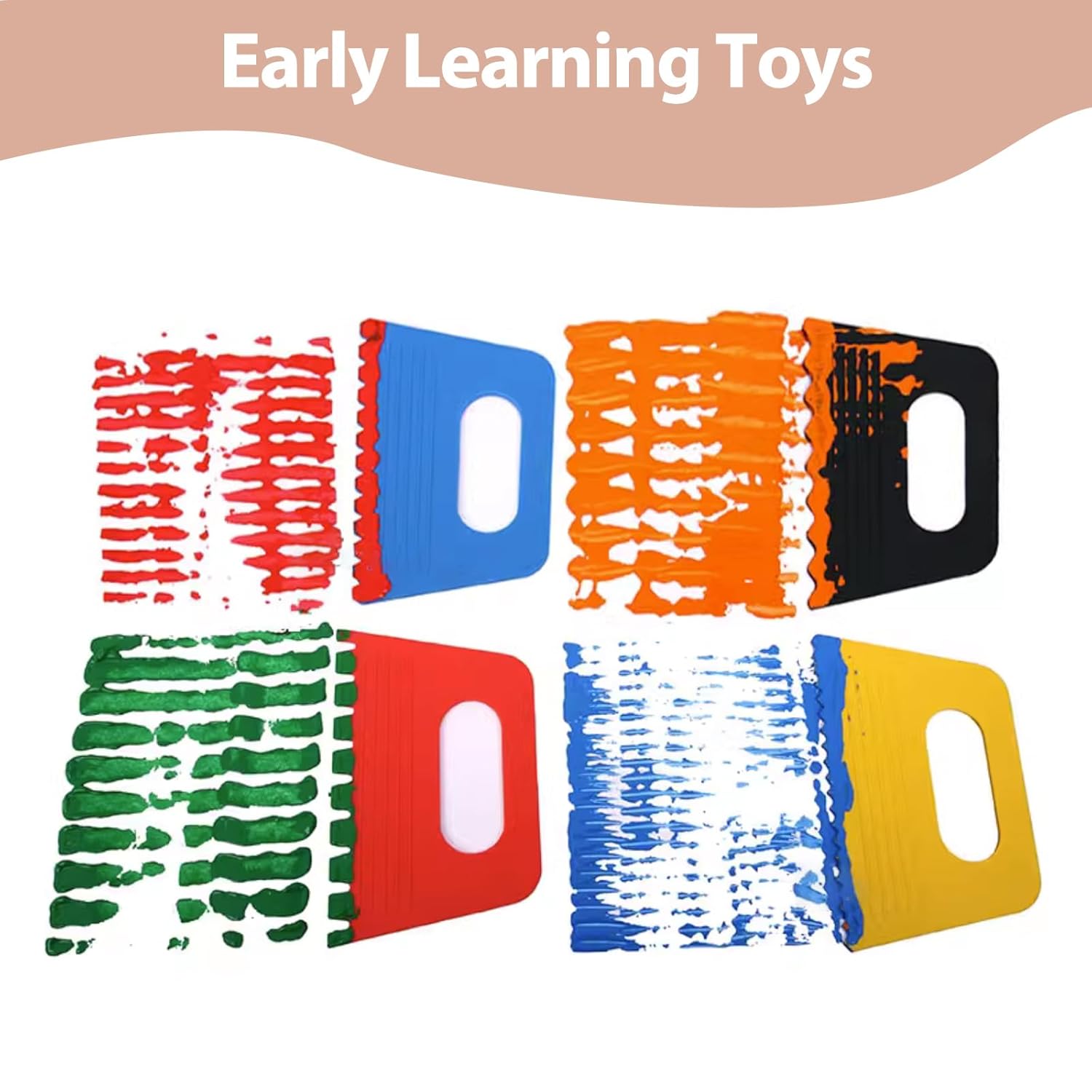 4Pcs Texture Tools For Plaster Art Paint Scrapers Kit For Arts And Crafts Diy Graffiti Oil Painting And Drawing Play Early Learning For Texture Art On Canvas Putty Scraper For Art
