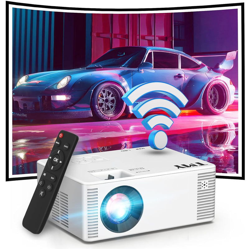 1080P Mini WiFi Projector, Portable, Outdoor, iOS/Android/PC, HDMI/USB