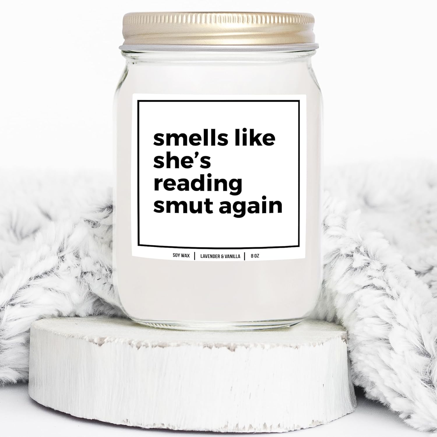 You Nique Designs Smut Candle 8Oz - Smut Reading Lovers Candles - Smutty Book Lovers Surprise Ideas, Funny Reader Gifts - Smutty Gifts - Smut Book Merch (Lavender & Vanilla)