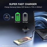 2 Pack USB C Fast Charger with 6FT USB C Cable for Samsung Galaxy S26 S25 S24 S23 iPhone 17 16 15