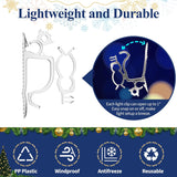 Holiday Light Clips [Set Of 200] Christmas Light Clips, Outdoor Light Clips - Mount To Shingles & Gutters - Works With Mini, C6, C7, C9, Rope, Icicle Lights - No Tools Required