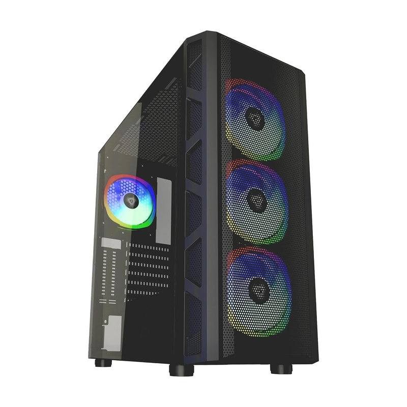 Guardian-M-Bk Guardian Mesh Mid Tower Gaming Case With 1X Tempered Glass Panel