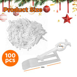 All-In-One Christmas Light Clips - 100 Packs For Gutter, Roof, Shingle - Compatible With C7, C9 & Mini String Lights - Heavy Duty Outdoor Hanging Clips For Holiday Decoration
