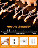 100 Count Clear Christmas String Lights 20FT White Wire Mini Incandescent Lights for Indoor Christmas Tree Garland Wedding Party Festival Home Decor