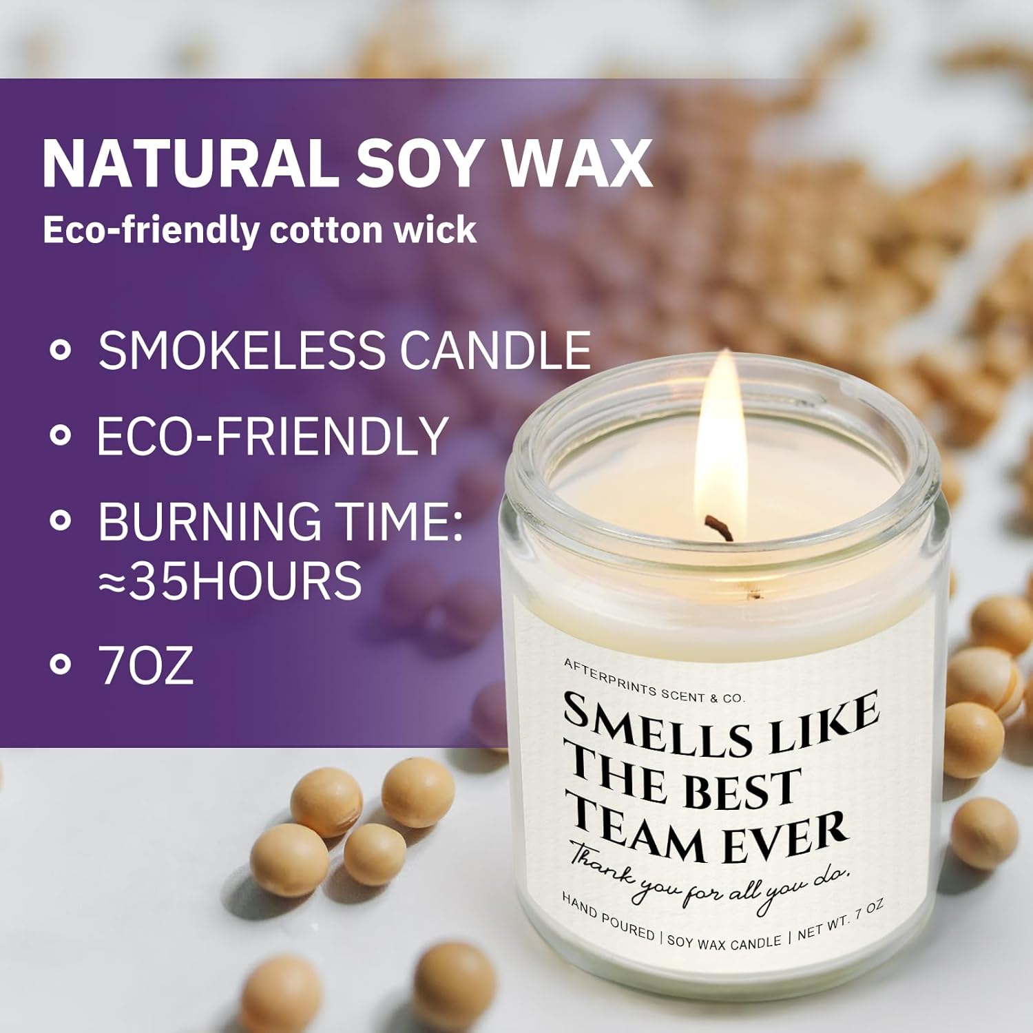 Boss Gifts For Women Men, Best Team Ever Candle, Employee Appreciation Gifts, Team Appreciation, Christmas Farewell Gift For Coworker, Boss Lady, Staff, 7Oz Lavender Scented Candles