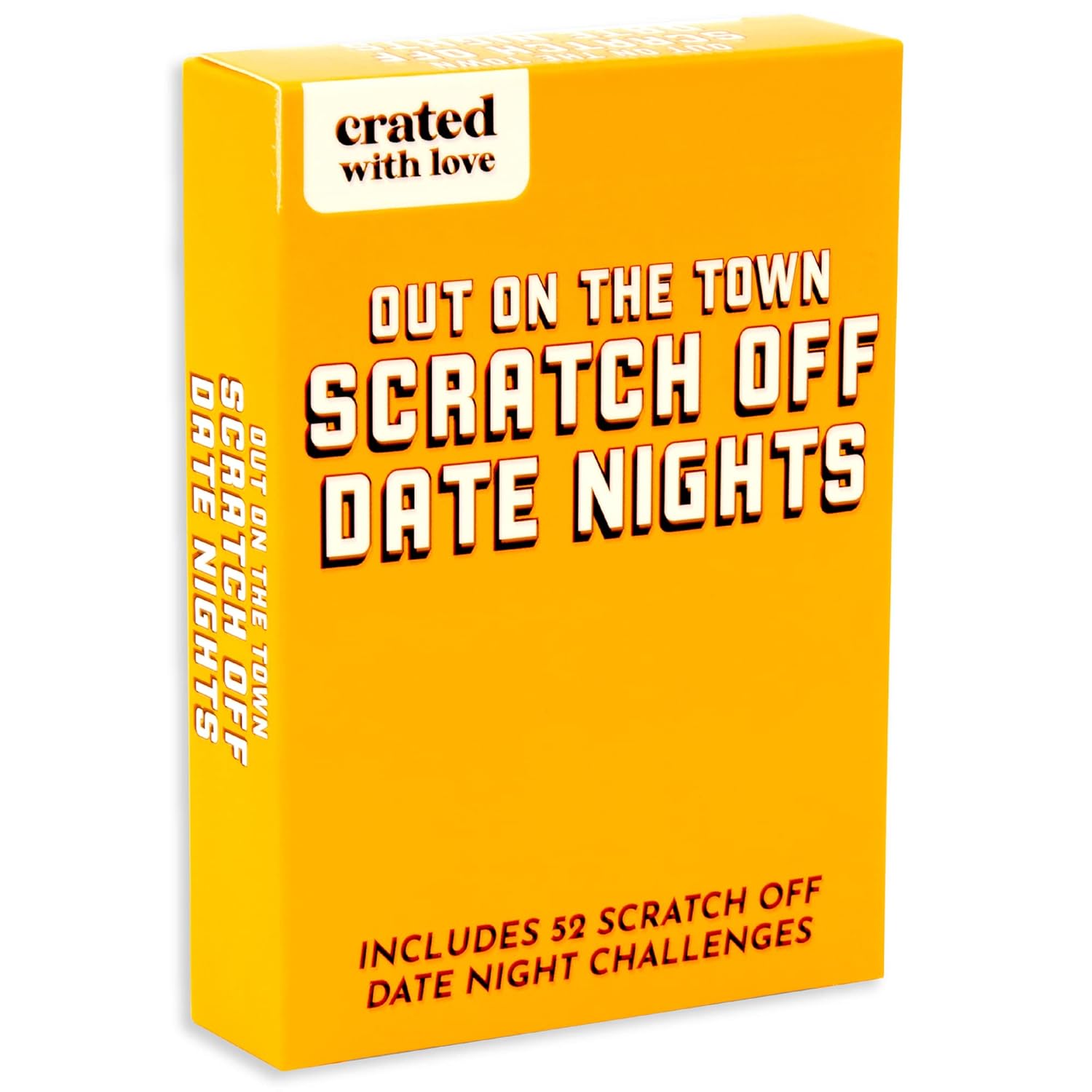 Crated With Love - Date Deck Scratch Off Cards For Couples, Date Night Ideas Card Deck For Mystery Couples Challenge, Girlfriend Boyfriend Husband Wife Anniversary Couples Gift
