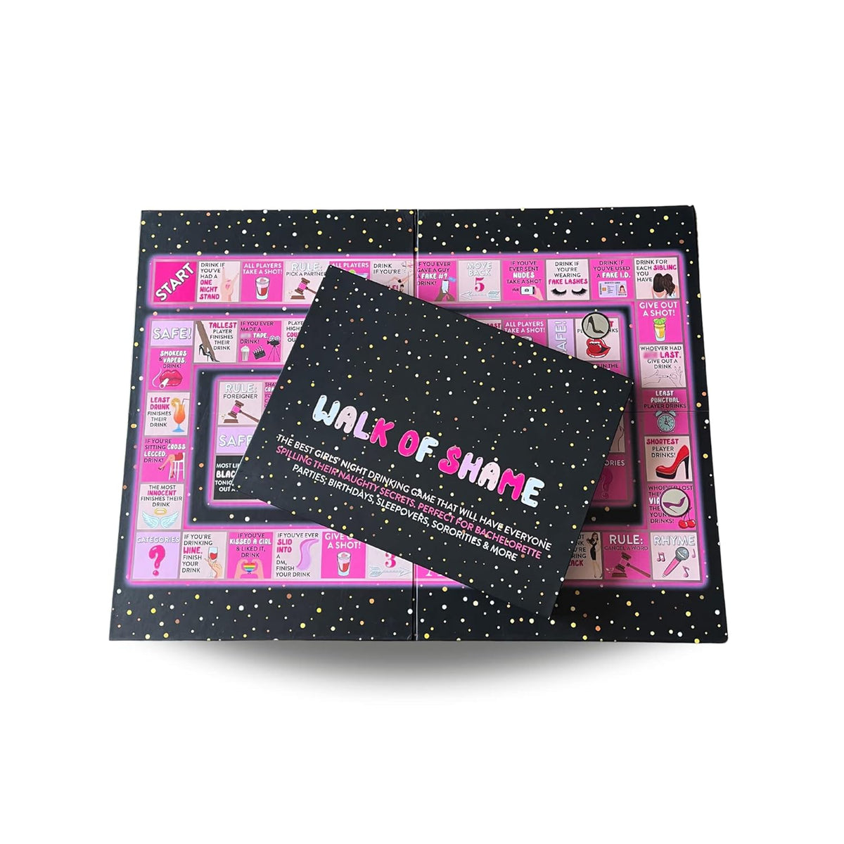 Walk Of Shame Naughty Drinking Board Game For Girls Night Out, Bridal Shower, Ladies Night & Birthday Party Pregame - Women'S Board Game For Adults - Tipsy Bachelorette Party Game