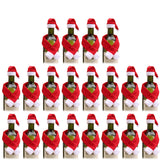 Mini Santa Hat Christmas Scarf, Small Christmas Hat For Wine Bottle Silverware Holder Home Christmas Decor(40Pcs)