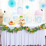 Artificial Flower Garland, Sunflower & Rose Vines, Boho Wedding & Birthday Decor, 6Ft Straight, Pink & Yellow, Fabric & Plastic