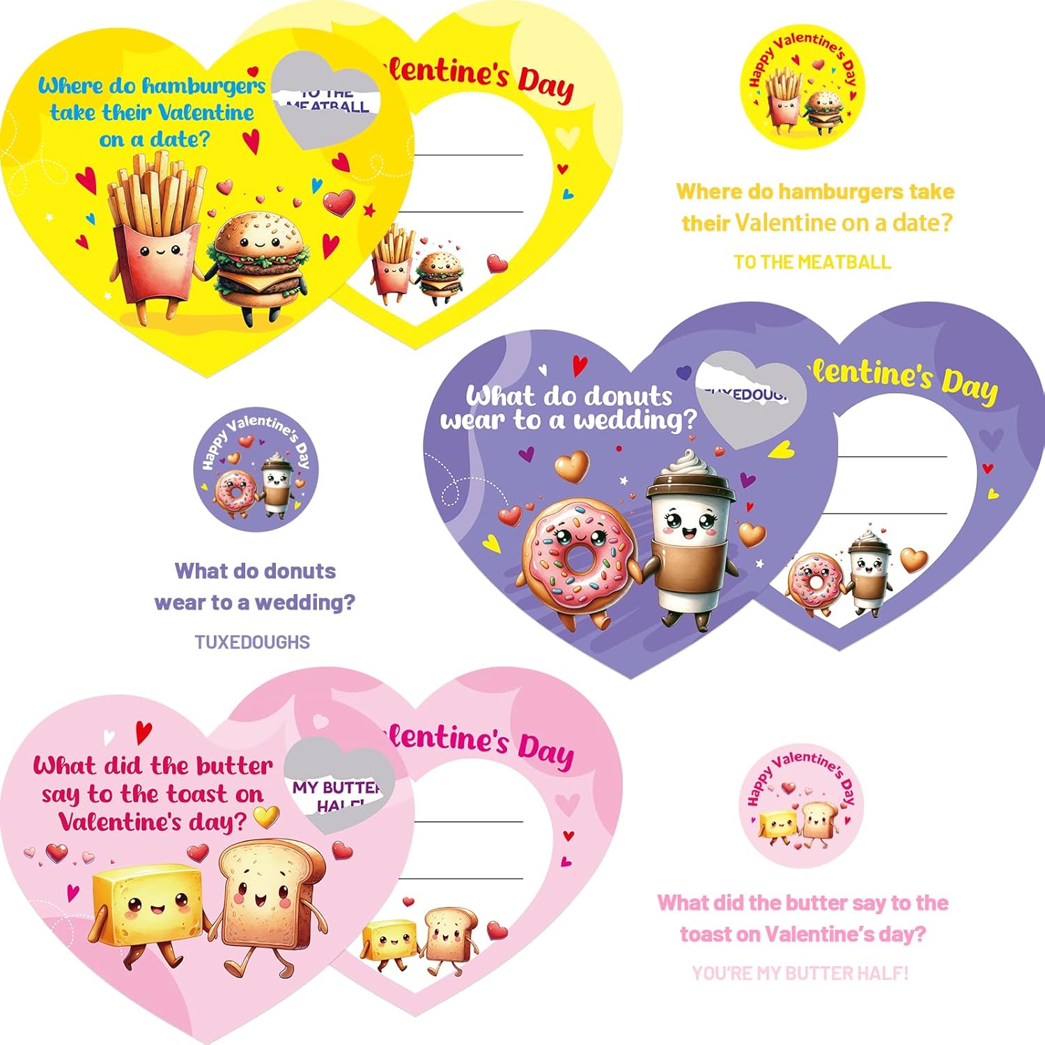 Valentines Day Cards Scratch Off Jokes For Kids Funny Notes With Envelopes For School Classroom Valentine Exchange Supplies 36Pcs