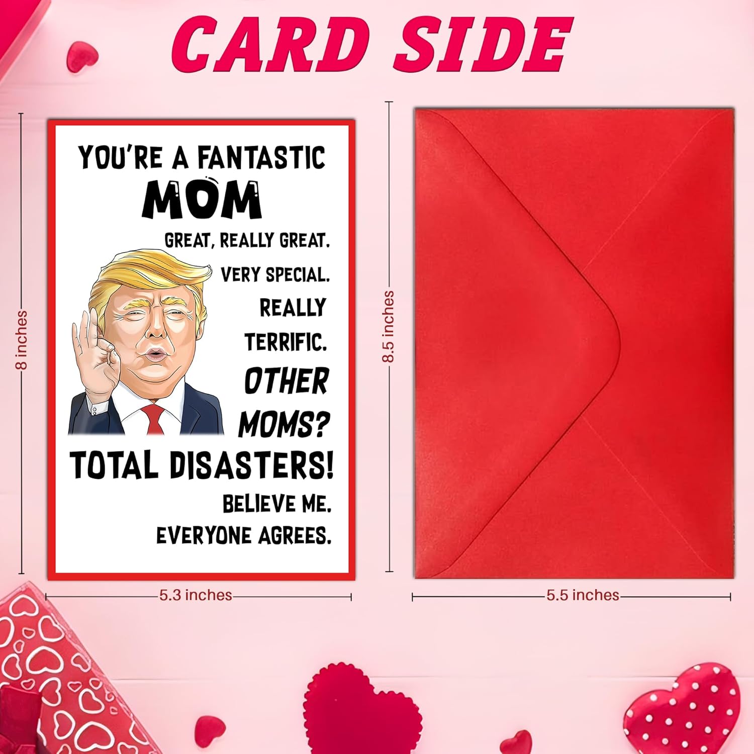 You'Re A Fantastic Mom - Mom Valentines Card, Unique And Funny Card With Envelope - Gift From Husband Son Daughter, Greeting Card For Birthday, Valentines Day Card For Mom