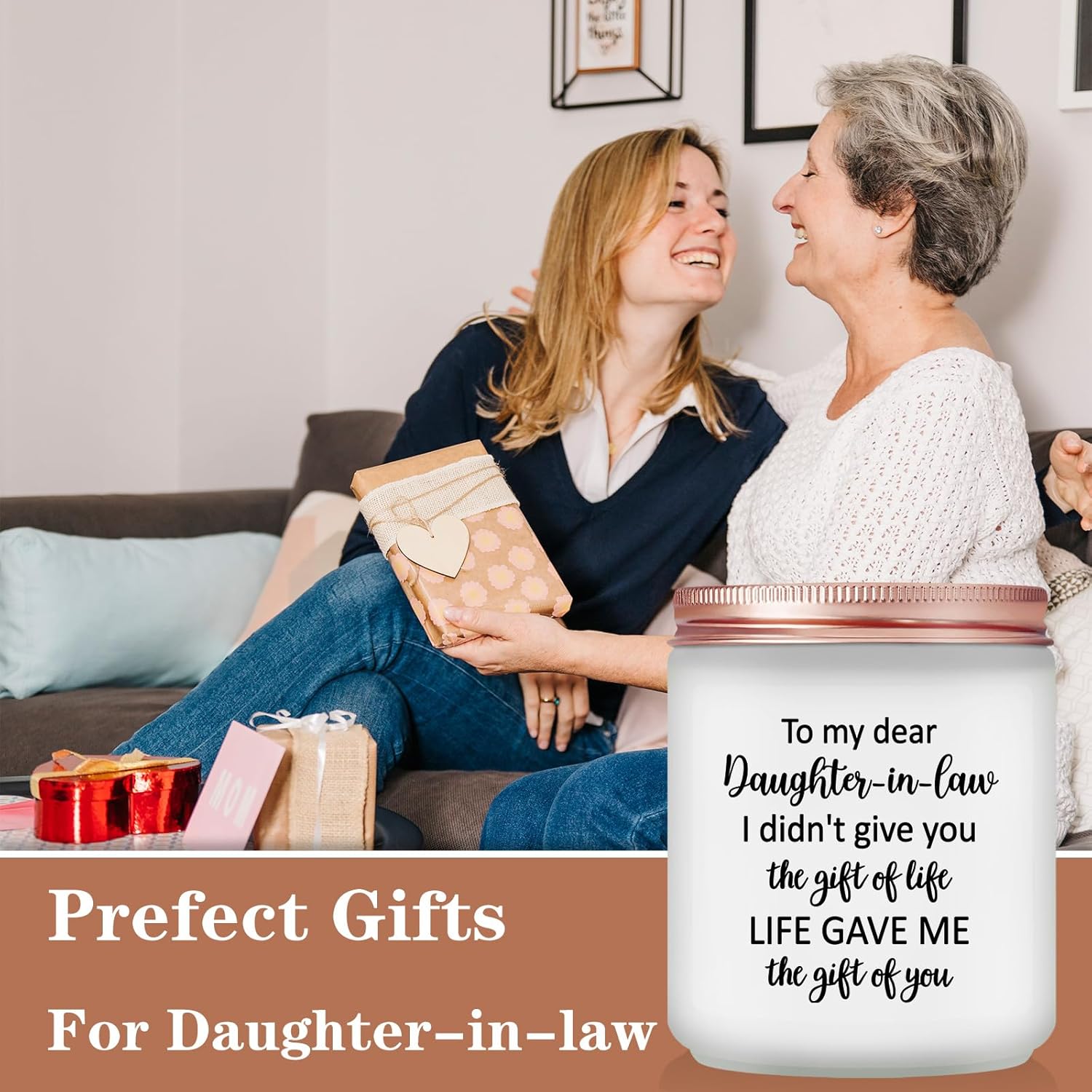 Daughter In Law Gifts - Valentines Day Mothers Day Birthday Christmas Candle Gift For Daughter In Law, Future Son’S Girlfriend