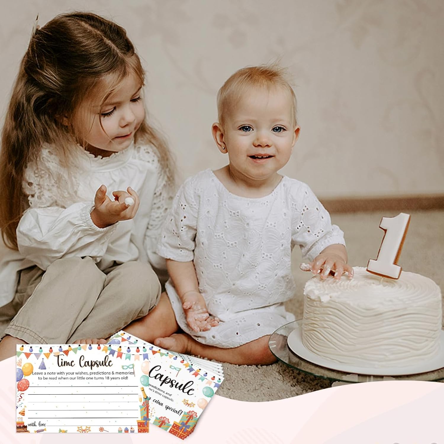 50Pcs Time Capsule Cards Box 1St Birthday Activities Games For Party Guests Baby First Birthday Keepsakes Gift Ideas 1St Birthday Decorations Baby Memory Box