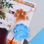 3Pcs Paw Print Mold Silicone Dog Paw Resin Mold Blue Dog Tag Charm Resin Molds For Keychain Necklace Pendant Diy Crafts Jewelry Epoxy Resin Casting Tools
