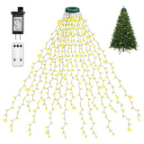 Christmas Tree Lights Indoor, 400 Led 16 Lines Of 6.6Ft With 8 Flashing Modes, Remote Control & Timer, Memory Function,