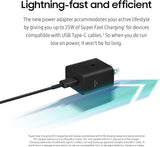 25W USB C Charger Block Fast Charging Wall Adapter with USB C Cable for Samsung Galaxy iPhone 17 16 iPad Black