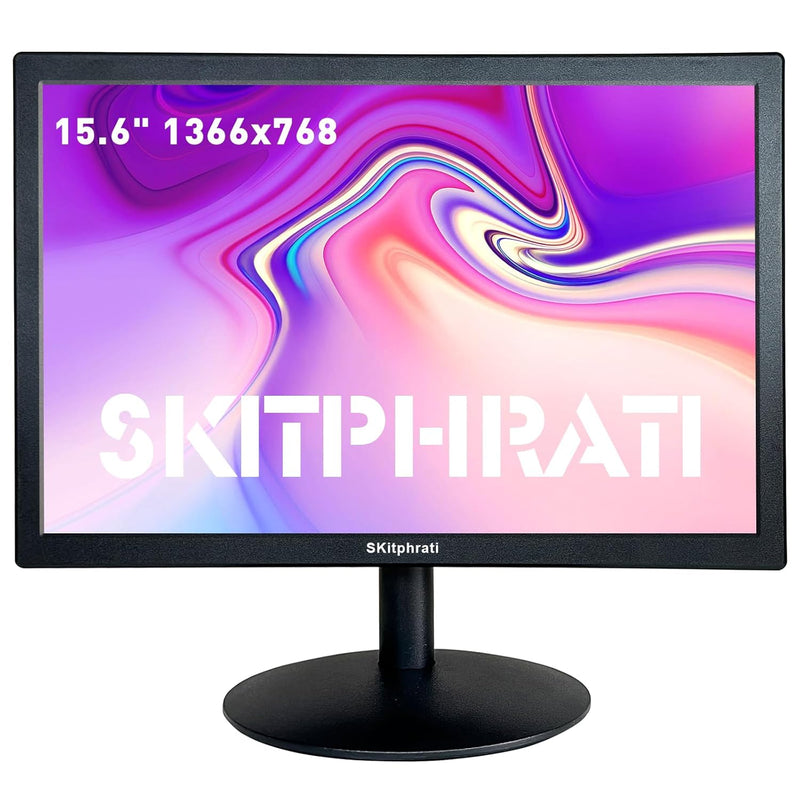 15.6 Inch Pc Monitor, Fhd 1366X768 Desktop Display With Hdmi Vga Ports, Vesa M