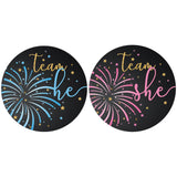 What Will Our Little Firework Be Gender Reveal Party Team He Or Team She Stickers - 40 Stickers, Little Firecracker Gender Reveal