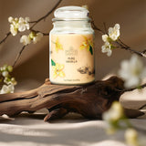 Vanilla Candle 22Oz 16" X 9" Reusable Jar Candle 130 Hours Long Burn Time With Wooden Wick In Presentation Gift Box & Protective Shipper
