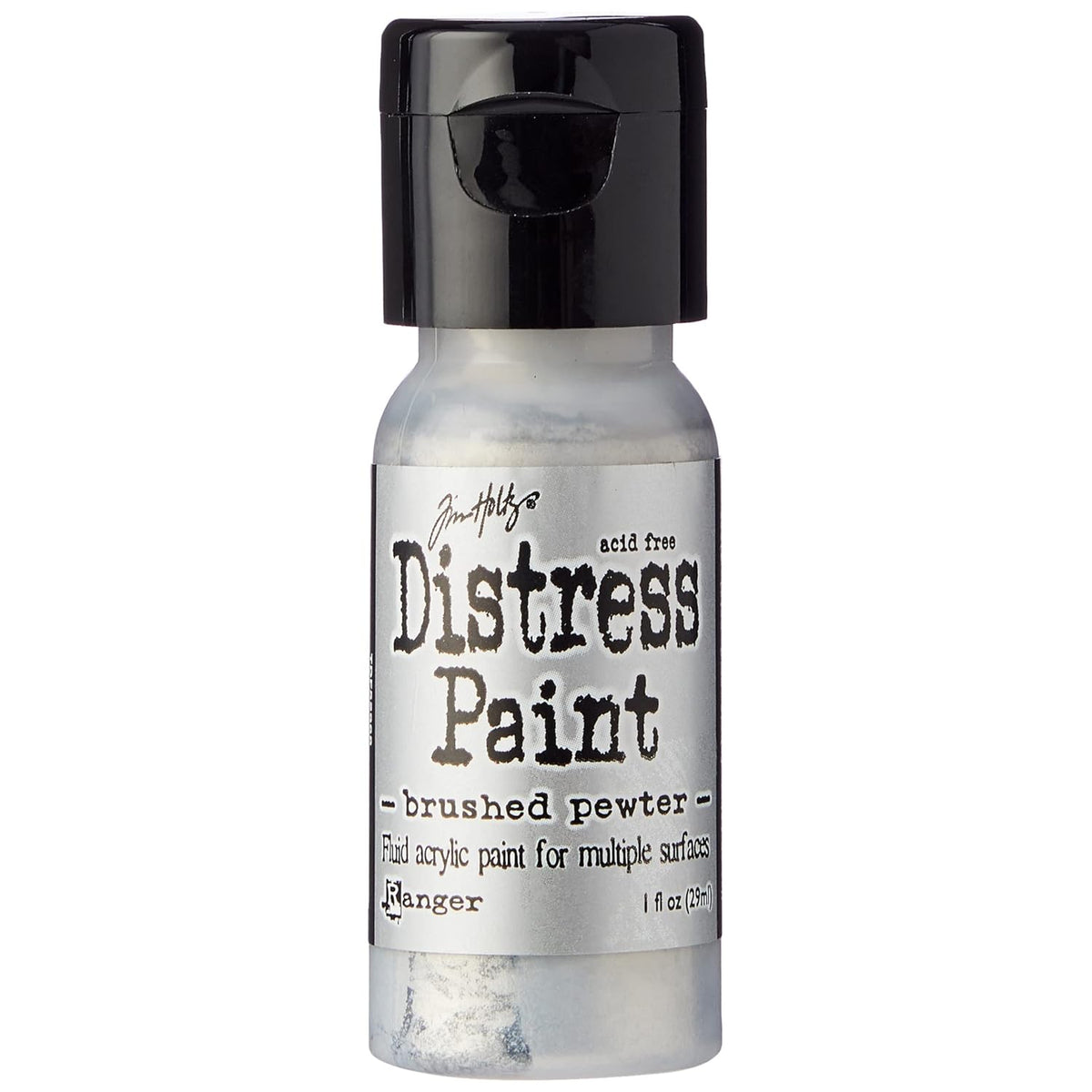 Ranger TDF52968 Distress Paint Flip Top 1oz-Brushed Pewter
