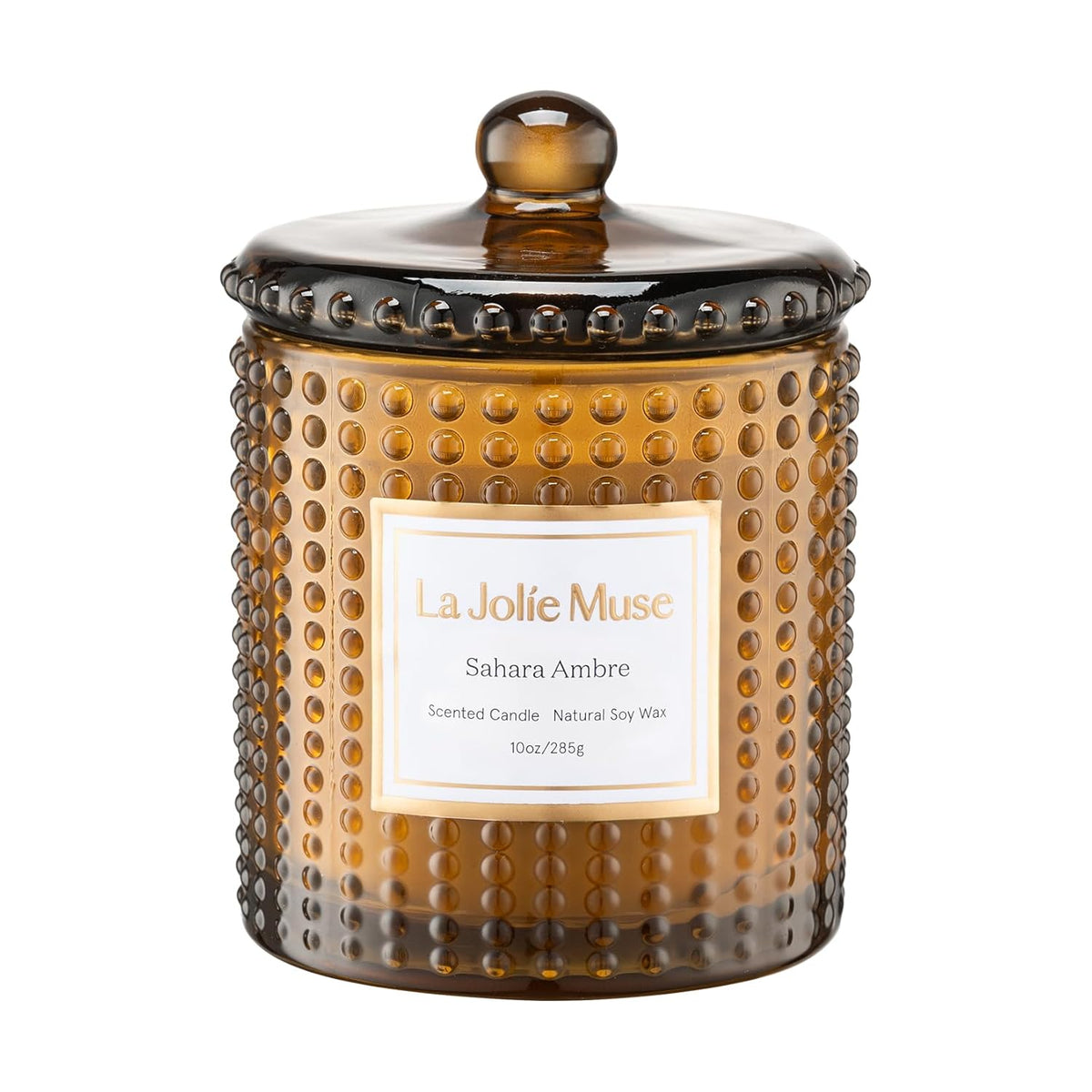 Sahara Amber Scented Candle | Bergamot, Clove & Amber | 10 Oz Soy Candle | Natural Soy Wax | 55 Hours Clean Burn | Gift-Ready For Cozy Nights | Elevated Home Décor