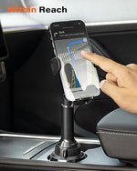 Universal Car Cup Phone Holder with Long Arm & 360° Swivel for All Smartphones