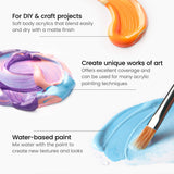 Craft Acrylic Paint Set, Set Of 20 Vintage Tones Acrylic Craft Paint, Artist Paints Art Supplies For Glass, Wood, Ceramics, Fabrics, Leather