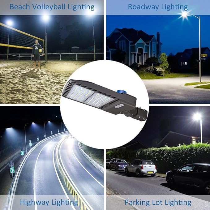 3 Pack LED Parking Lot Lights 200W – Dusk to Dawn Commercial Pole Lights
