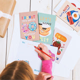 Valentines Day Cards For Kids School, 30-Pack Food-Themed Funny Valentine'S Exchange Cards For Classroom With Gold Foil And Emboss Details, 4 X 6 Inches, Illustrated Inside, Envelopes Included