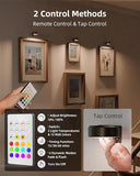 3 Pack Rechargeable Magnetic Picture Lights with Remote 3 Color Temps & RGB for Wall Art