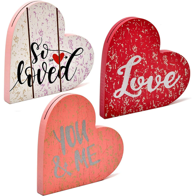 Valentine’S Day Decorations Set Of 3 Table Toppers Love, You & Me And