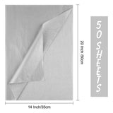 50 Sheets Silver Tissue Paper Bulk 20X14 Inch Metallic Gift Wrap Paper Gift Wrapping Accessory Wrap For Wedding Birthday Party Favor Decor Diy Fringes Shredded Fill Confetti (Silver)