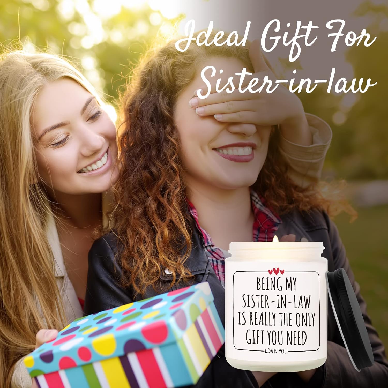 Funny Sister In Law Gifts, Candle Gifts For Sister In Law On Christmas, Birthday, Wedding, Soy Wax Scented Candles Present