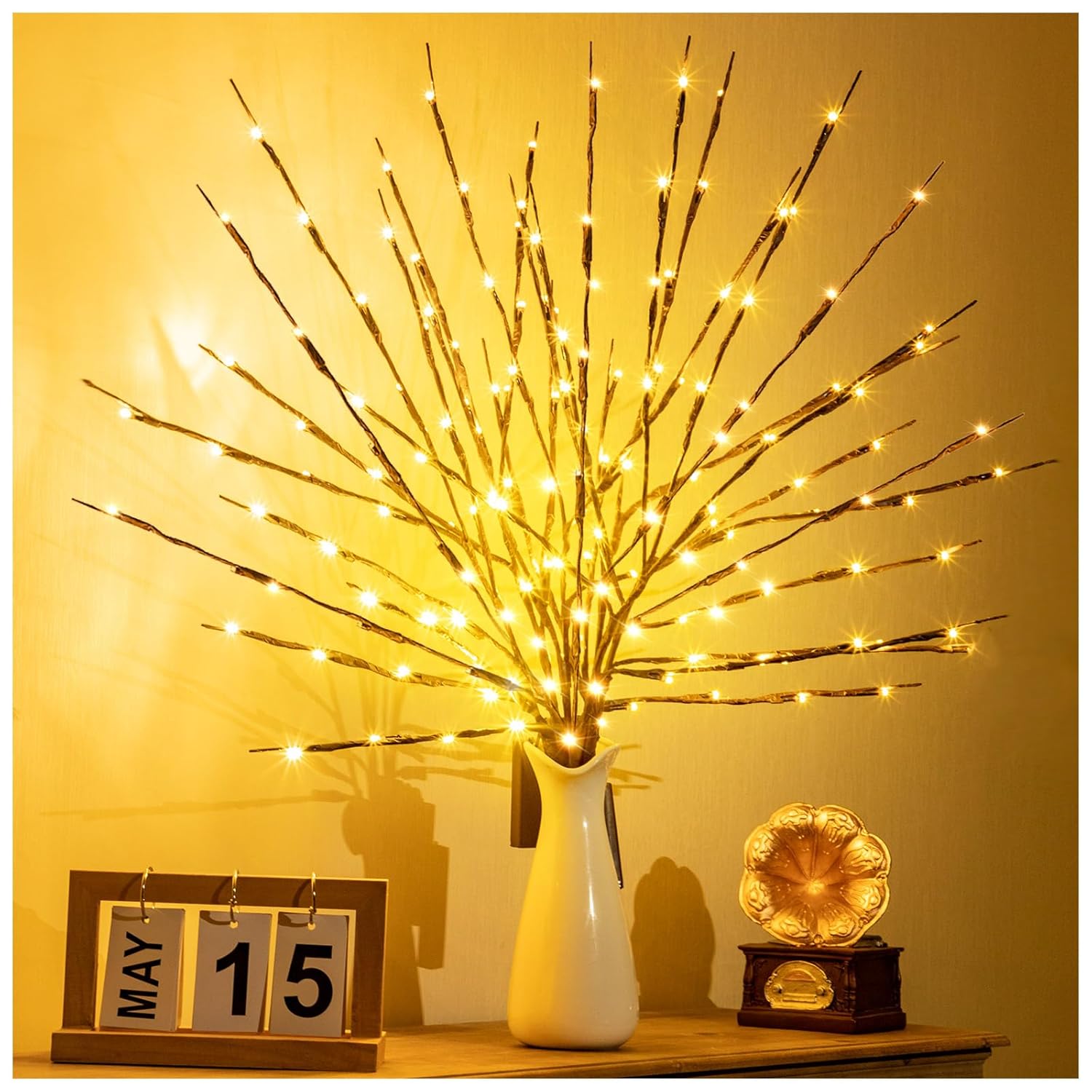 3 Pack Twig Lights, Prelit Branches, Usb Plug In Branches Lights With 60 Led Bulbs, Romantic Decorative Iights For Vase, Lighted Tree Branches For Indoor, Plug In Lighted Branches For Party