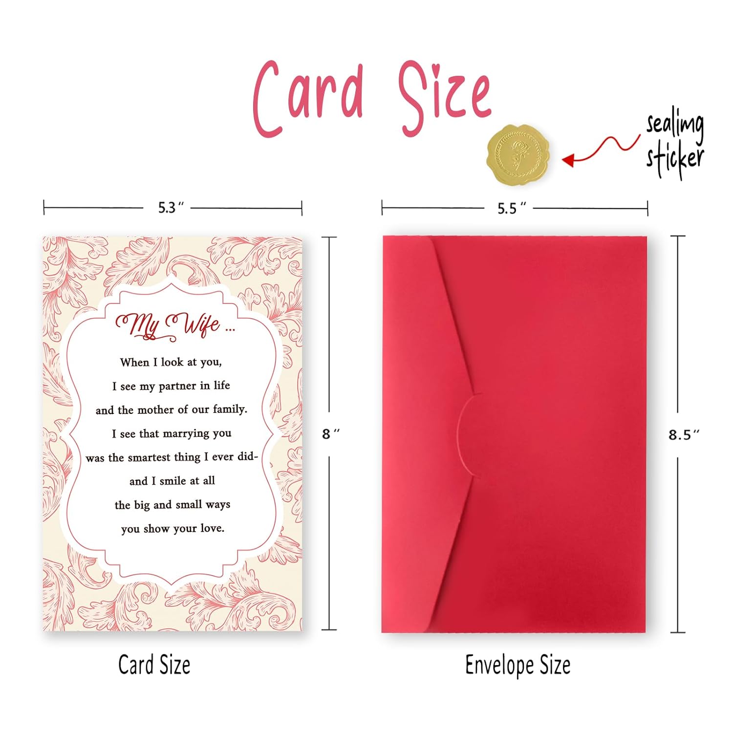 Mother’S Day Greeting Card,Romantic Mothers Day Gift For Wife From Husband,Mother’S Day Gifts For Women,Wife Mothers Day Idea
