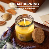 Beeswax Candle In Glass Jar, 100% Pure Beeswax Candle Organic Long Burning Yellow Bees Wax Bridesmaid Gift For Bridal Shower Bachelorette Party(8.5Oz)