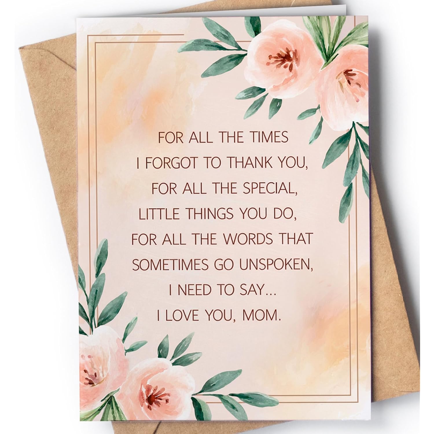 Birthday Card For Mom From Daugther Or Son - Sweet Heartfelt Mother'S Day Card - Happy Birthday - Thank You Appreciation To My Mom Greeting Cards - Sentimental For All The Times Moms