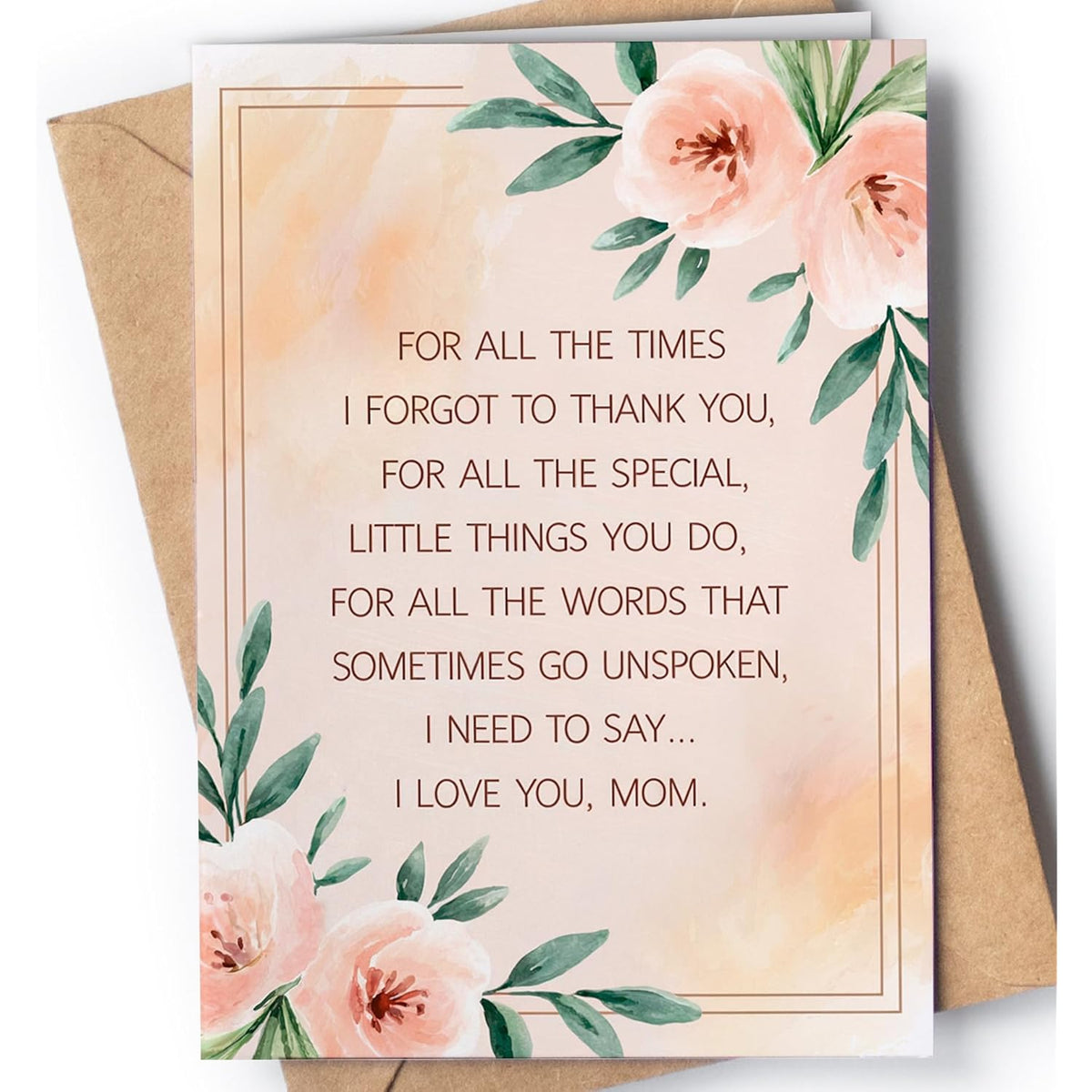 Birthday Card For Mom From Daugther Or Son - Sweet Heartfelt Mother'S Day Card - Happy Birthday - Thank You Appreciation To My Mom Greeting Cards - Sentimental For All The Times Moms