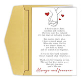 Romantic Valentines Day Card For Him Her, Heartfelt Poem Anniversary Card For Boyfriend Girlfriend, Sweet Birthday Card Gift For Partner