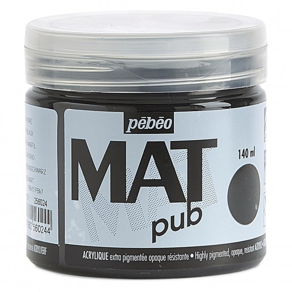 Pebeo Mat Pub, extra fine, 140 ml-Ivory Black Acrylic Paint