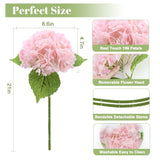 Siitumeizi Hydrangea Artificial Flower Faux Hydrangea Flowers 21 Inch Real Touch Latex Fake Hydrangeas For Wedding Bouquets Centerpieces 3Pc Pink White Blue