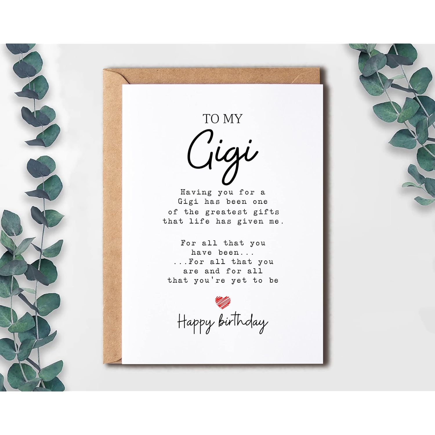 To My Gigi - Gigi Birthday Card - Gigi Is The Greatest Gifts In My Life - Birthday Card For Gigi - Gift For Gigi Card- Christmas Gifts For Gigi