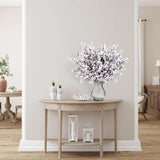 6 Pcs Babys Breath Artificial Flowers Gypsophila Bouquets Bulk Real Touch Fake Silk Flowers For Home Wedding Diy Floral Arrangement Kitchen Table Centerpiece Festival Decoration (White)