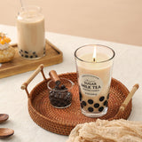Boba Tea Candle,Sugar Vanilla Butter Scented Candle,Boba Lovers Gifts,Bubble Candles,Valentines Galentines Day Brithday Funny Food Gifts For Women & Milk Tea Lovers,12Oz