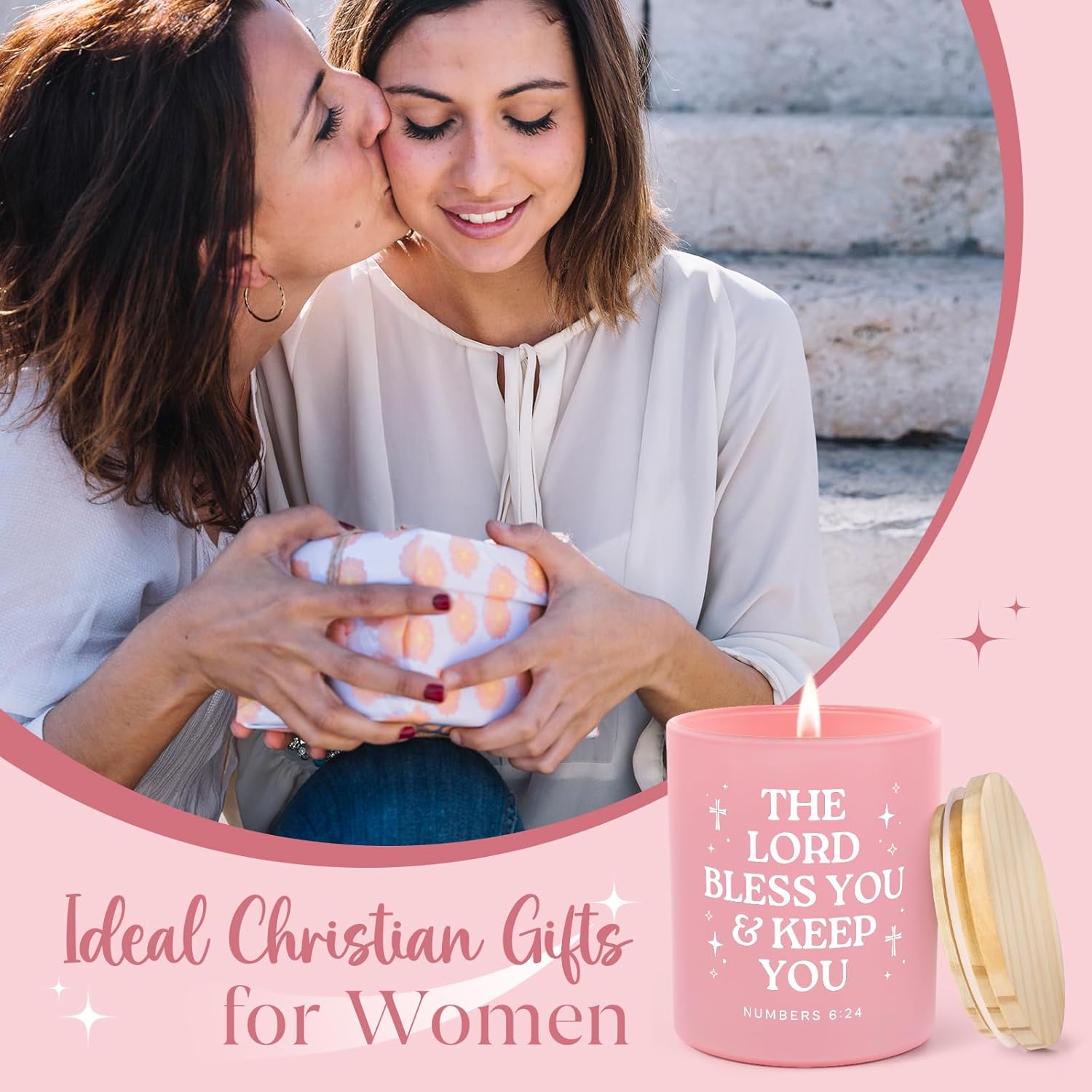 Christian Gifts For Women, Prayer Candle With Bible Verse 10Oz, Christmas Religious Gifts For Christian Women Friends Coworkers, Spiritual Baptism Gift For Girls, Scripture Scented Candle